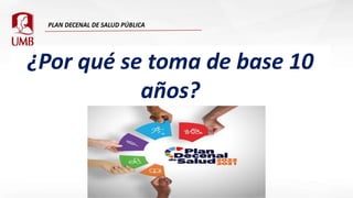 ¿Por qué se toma de base 10
años?
 
