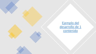 Ejemplo del
desarrollo de 1
contenido
 