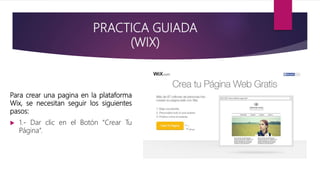 Presentacion plataforma wix | PPTX