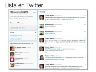 Lista en Twitter
 