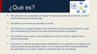 Presentación PLE | PPTX