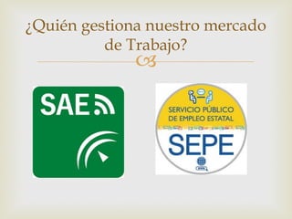 –
¿Quién gestiona nuestro mercado
de Trabajo?
 