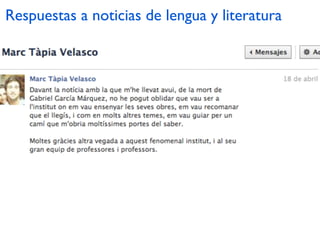 Respuestas a noticias de lengua y literatura
 