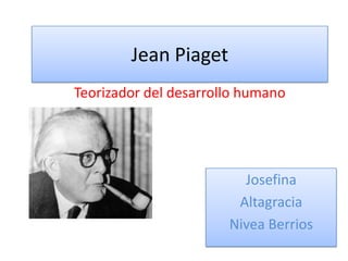 Jean Piaget Teorizador del desarrollo humano Josefina Altagracia NiveaBerrios 