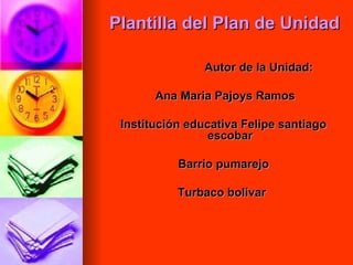 Plantilla del Plan de Unidad  ,[object Object],[object Object],[object Object],[object Object],[object Object]