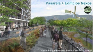Pasarela + Edificios Nexos 
Visual Parque Pasarela Elevada sector Guayabal 
 