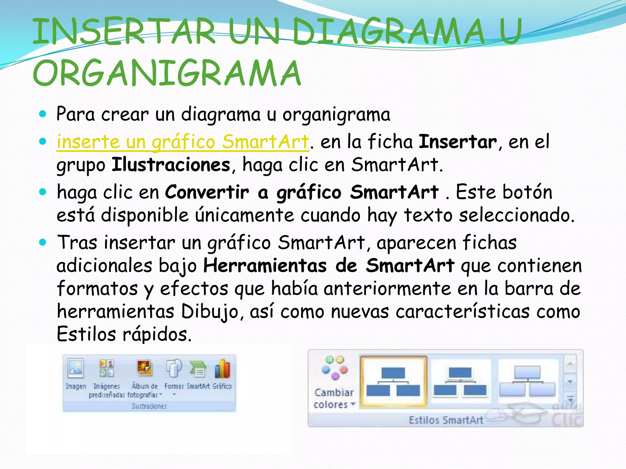 IMAGENESA) Seleccionar la diapositiva en la que se añadirá una imagen. B) Ir a la solapa "Insertar". C) Realizar un clic en "Imagen". D) De la ventana emergente seleccionar la ubicación de la imagen a insertar. E) Realizar un clic en la imagen, o doble clic. F) Si se hizo un solo clic habrá que pulsar en el botón "Insertar":