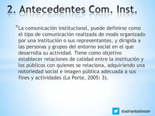 Análisis de la Política de Comunicación en Twitter de las Administraciones Públicas en la Comunidad Valenciana