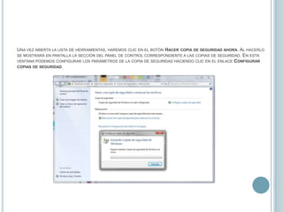 Paso 2. Escoge unidad para la copia Una vez iniciado el asistente, aparecerá una ventana que nos permitirá seleccionar la unidad de almacenamiento donde se realizará la copia. Podemos utilizar un disco óptico, una unidad de memoria flash (siempre que tenga una capacidad mayor de 1 Gbyte), un disco duro (no una partición, sino otro disco duro distinto al del del sistema) o una unidad de red que podremos elegir haciendo clic en Guardar en una red.