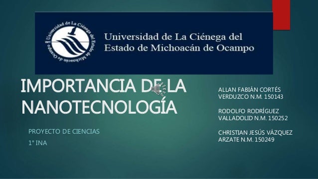 Importancia De La Nanotecnologia