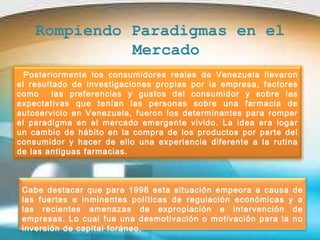 Rompiendo Paradigmas en el Mercado Posteriormente los consumidores reales de Venezuela llevaron el resultado de investigac...