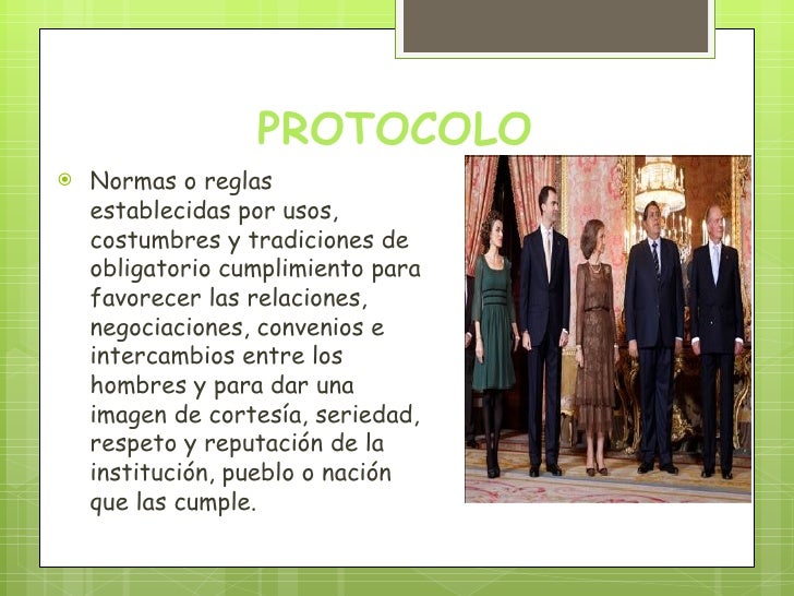 etiqueta y protocolo