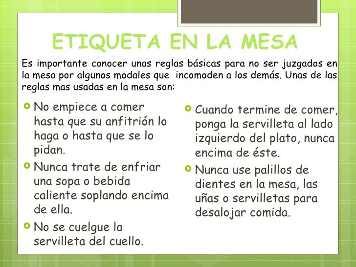 etiqueta y protocolo