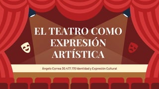 Ángelo Correa 30.477.170 Identidad y Expresión Cultural
EL TEATRO COMO
EXPRESIÓN
ARTÍSTICA
 