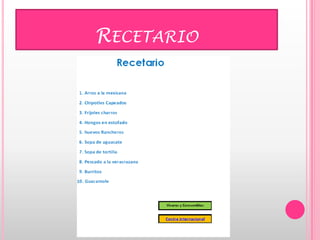 Recetario