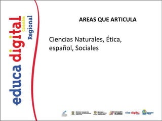 AREAS QUE ARTICULA


Ciencias Naturales, Ética,
español, Sociales
 