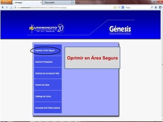 Oprimir en Área Segura
 