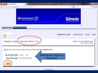 Seleccionan según su
     Programa!
 