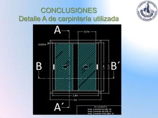 CONCLUSIONES
Detalle A de carpintería utilizada
 