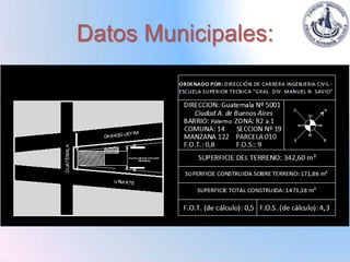 Datos Municipales:
 
