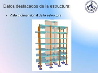 Datos destacados de la estructura:

 • Vista tridimensional de la estructura
 