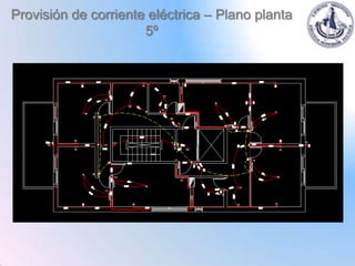 Provisión de corriente eléctrica – Plano planta
                      5º
 