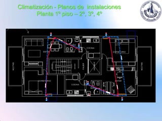 Climatización - Planos de instalaciones
       Planta 1º piso – 2º, 3º, 4º
 