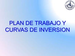 PLAN DE TRABAJO Y
CURVAS DE INVERSION
 