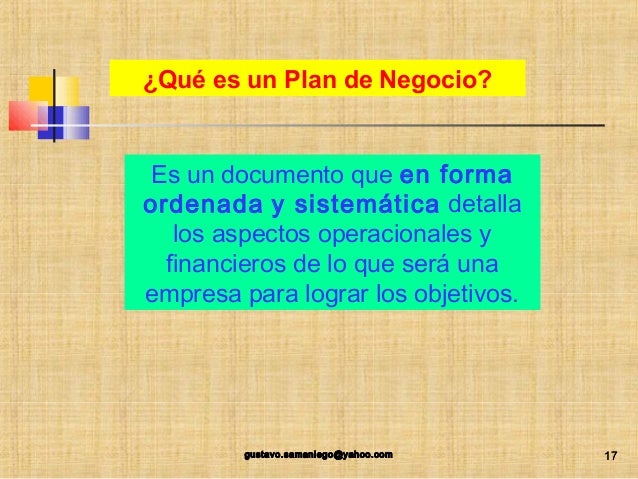 Presentacion Ppt Como Elaborar Un Plan De Negocio