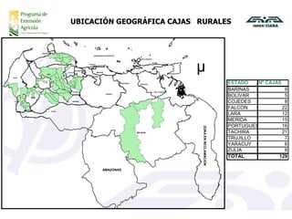 UBICACIÓN GEOGRÁFICA CAJAS  RURALES  