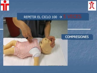 REPETIR EL CICLO 100  5 VECES
COMPRESIONES
 