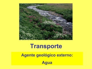 Transporte Agente geológico externo: Agua 