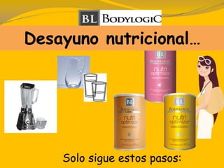 Solo sigue estos pasos:
Desayuno nutricional…
 