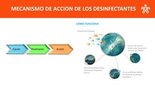 MECANISMO DE ACCION DE LOS DESINFECTANTES
 