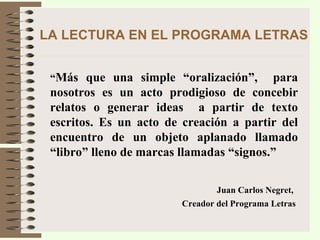 Programa Letras Presentacion programa letras_10-11 | PPT