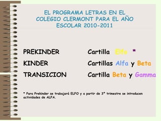 Programa Letras Presentacion programa letras_10-11 | PPT