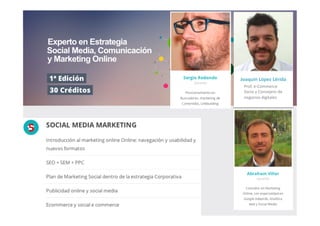 5 
Joaquín 
López 
Lérida 
Prof. 
e-­‐Commerce 
Socio 
y 
Consejero 
de 
negocios 
digitales 
 