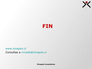 FIN www.xinapsis.cl   Consultas a  [email_address] Xinapsis Consultores 