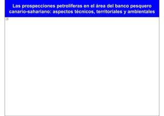 Las prospecciones petrolíferas en el área del banco pesquero
canario-sahariano: aspectos técnicos, territoriales y ambientales
ECI2000114
 