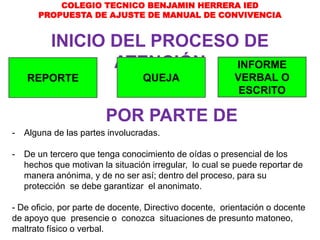 - Alguna de las partes involucradas.
- De un tercero que tenga conocimiento de oídas o presencial de los
hechos que motiva...