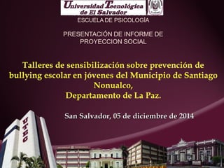 San Salvador, 05 de diciembre de 2014San Salvador, 05 de diciembre de 2014
 