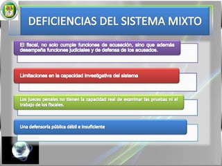 DEFICIENCIAS DEL SISTEMA MIXTO