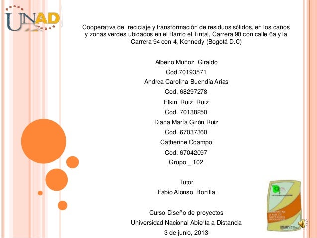 presentacion de un proyecto