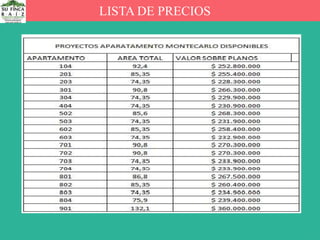 LISTA DE PRECIOS
 