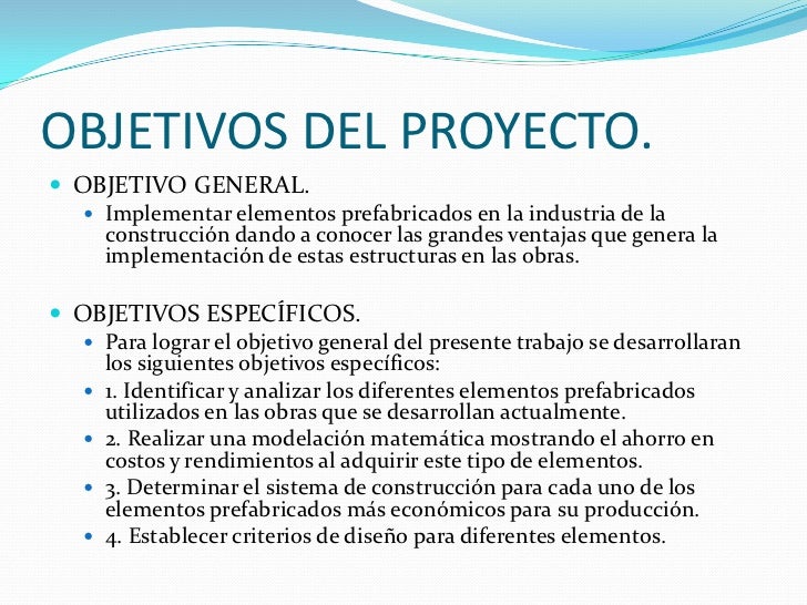 Presentacion proyecto prefabricados