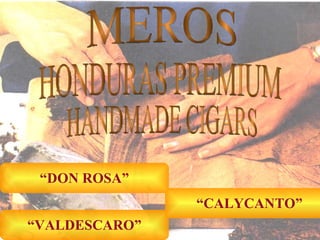 “ VALDESCARO” “ CALYCANTO” “ DON ROSA” HONDURAS PREMIUM  HANDMADE CIGARS MEROS 