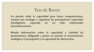 Test de matrices progresivas general Presentación | PPTX