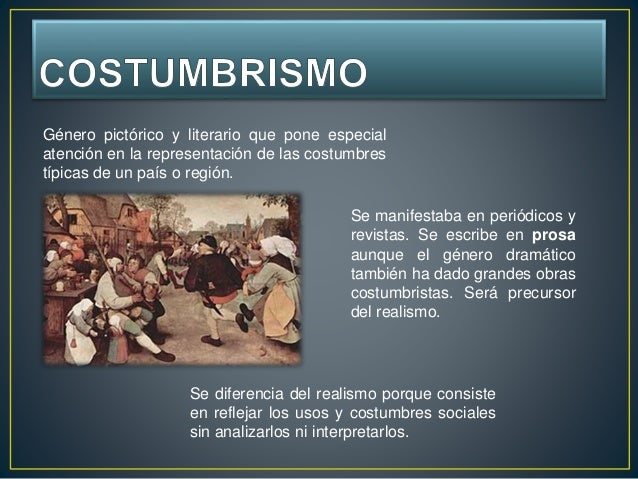 Costumbrismo, Realismo y Naturalismo en España