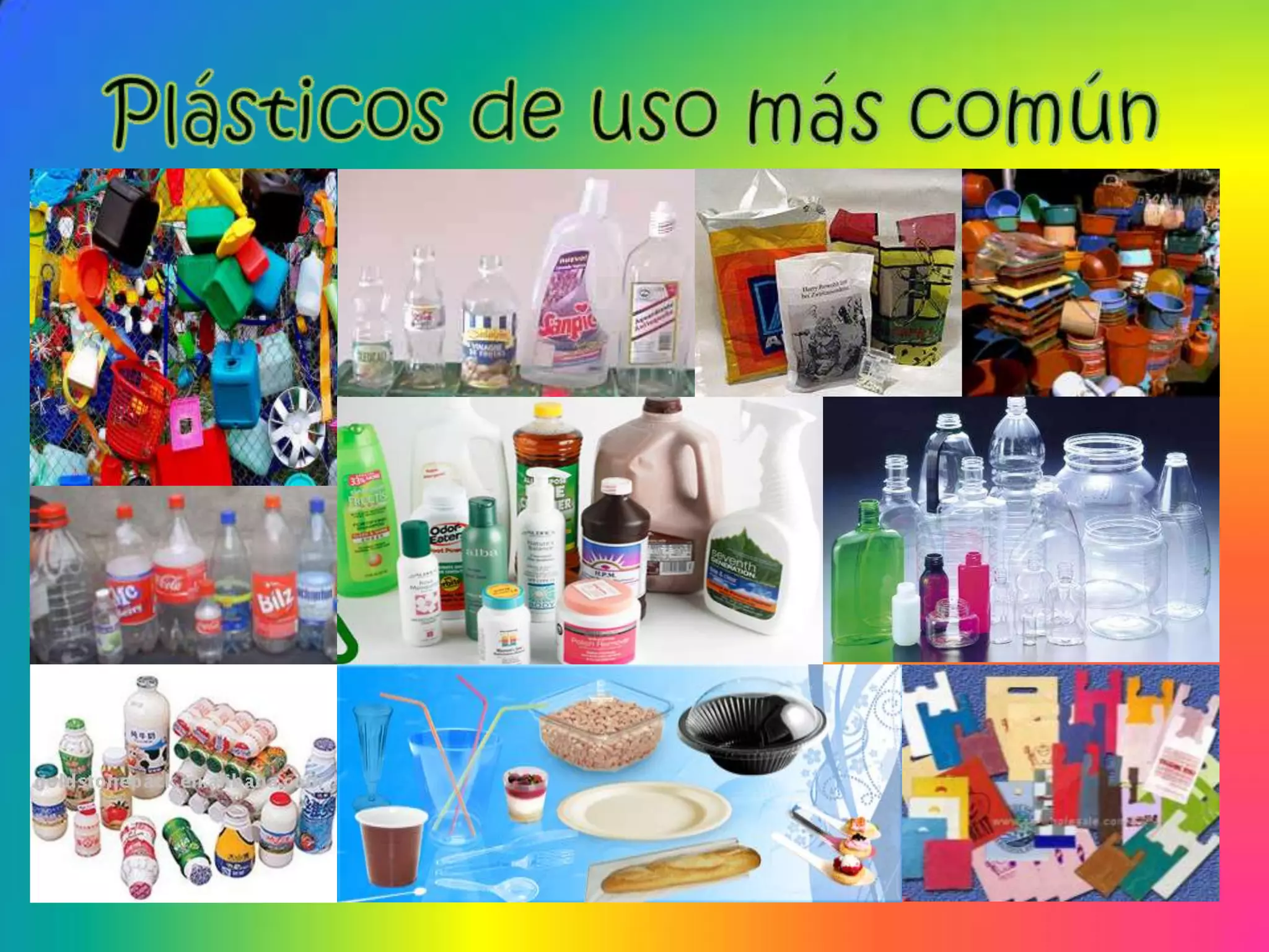 Plásticos de uso más común