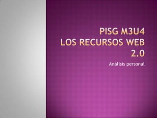 Análisis personal
 